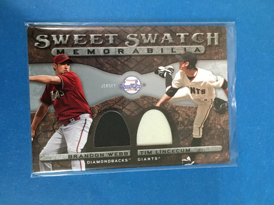  F141,839  2009 Sweet Spot Swatches Dual #DSWL Tim Lincecum/Brandon Webb - Image 1 of 1