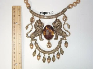 Heidi Daus "Queen of the Jungle" Beaded Crystal Drop Necklace, New! - Picture 1 of 10