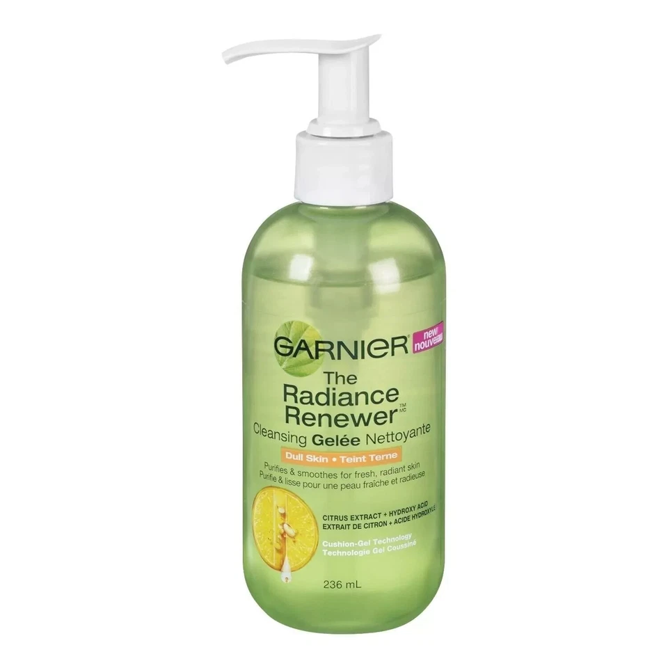 NUEVO Garnier The Radiance Renewer gel limpiador lavado facial para piel opaca 8 fl oz Foto 1 de 1