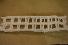 Snow Flocked Fence for Christmas feather tree/railroad. 6' long, 4.5" tall New