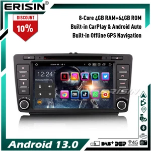 64GB Android 13 Autoradio GPS DAB+ Per Skoda Octavia Yeti Rapid Roomster Superb - Foto 1 di 23