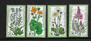 Germany SC # 9NB137-140 Meadow Flowers . Used - Picture 1 of 1