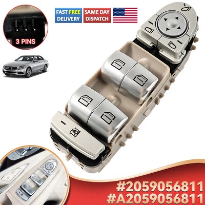 For Mercedes-benz C-class C63 2059056811 Power Window Control Switch Driver Side Foto 1 de 4