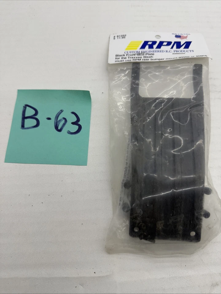 RPM 81252 - Placa de deslizamiento frontal, (negro) Traxxas Slash Foto 1 de 1