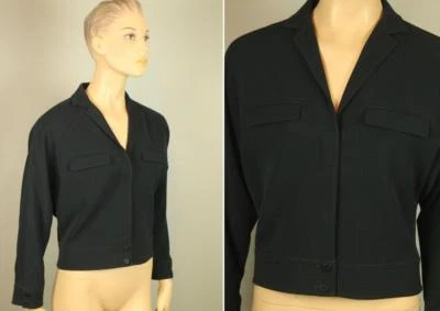 WORTH темно-синий на пуговицах Bolero укороченный куртка блейзер 4 - Изображение 1 из 4