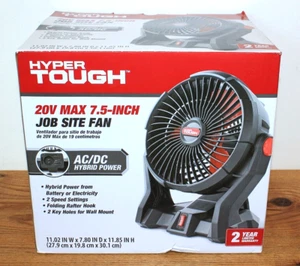 Hyper Tough 20V Max 7.5-inch Job Site Fan, AC/DC Hybrid, Battery Included, New - Picture 1 of 2