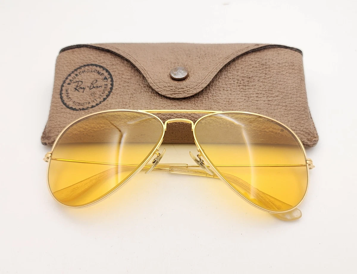Ray-Ban AmberMatic サングラス VINTAGE RAY BAN OUTDOORSMAN BLACK 62MM AMBERMATIC LENSES USA B&L