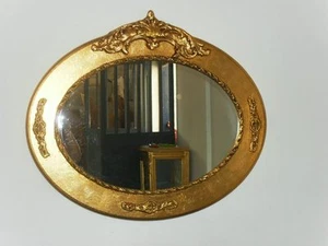 SPECCHIO SPECCHIERA ORIZZONTALE DA PARETE IN LEGNO DECORO FOGLIA ORO - Imagen 1 de 1