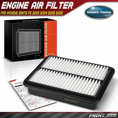 Filtro de ar do motor dianteiro para Hyundai Santa Fe 2003 2004 2005 2006 V6 3.5L - Imagem 1 de 4