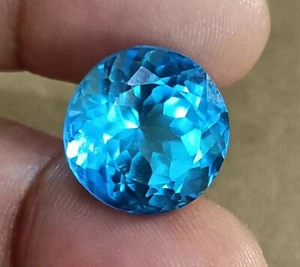 Santa Maria Blue Aquamarine Round 9-11 Ct Natural Loose Gemstone EGL Certified - Picture 1 of 8