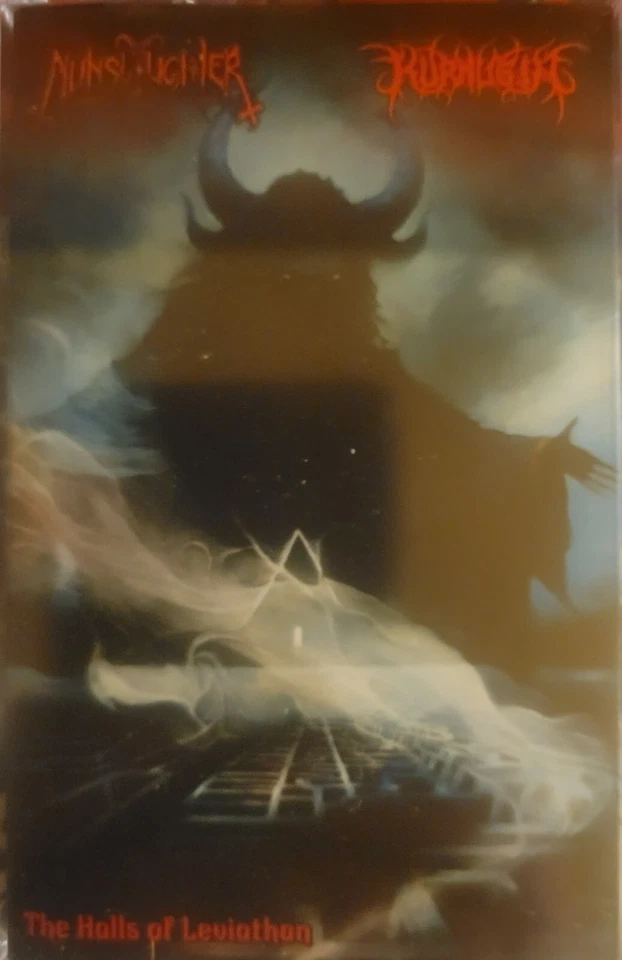 NunSlaughter/Kurnugia - The Halls Of Leviathan Split Tape(2023)HOLOCAUSTO WM GUT - Image 1 of 1