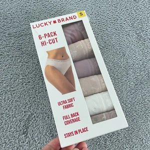 Lucky Brand 6-Pack Hi-Cut Womens Underwear S Ultra-Soft Fabric NWT 0024 - Picture 1 of 5