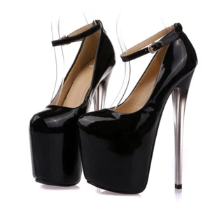 Knöchelriemen Drag Queen Herren High Heels Plateau Crossdresser Stiletto große Schuhe - Bild 1 von 19