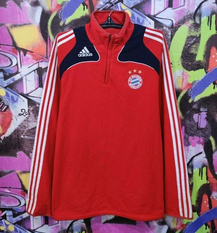 Bayern Munich FC Football Soccer Sweatshirt Longsleeve Jersey Top Adidas Mens L Cover