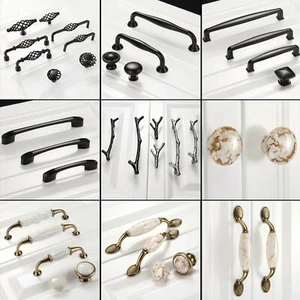 Vintage Style Hardware Cabinet Door Handles Cupboard Wardrobe Drawer Pulls Knobs - Picture 1 of 42