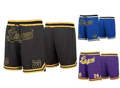Pantalones Cortos de Baloncesto Diseño 8&24 Legend Bryant Gimnasio Entrenamiento Hip Hop Streetball Foto 1 de 4