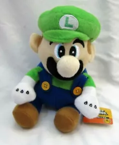 6.5" Super Mario Brothers Luigi Sitting Pose Stuffed Plush Set-Brand New! - Picture 1 of 2