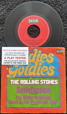 Rolling Stones Satisfaction / The Under-Assistant West Coast Promotion 7'' VIDEO - Image 1 of 4