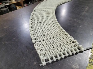 Habasit KVP IS620 Modular Conveyor Belt 10" wide x 10' Gray Acetal HDT Tab - Picture 1 of 4