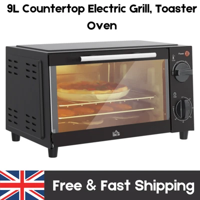 Minibackofen, 9L Arbeitsplatte Elektrogrill, Toaster Ofen kleiner Backofen Küche 750W-UK - Bild 1 von 4