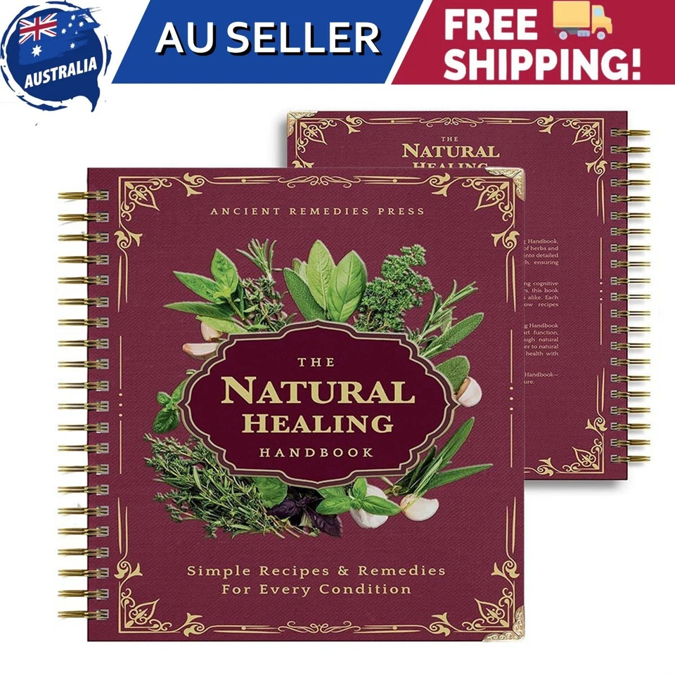 The Natural Healing Handbook, Spiral-Bound Guide For Herbal Remedies And Natural - image 1 of 4