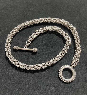 Collana catena intrecciata in argento 925 Stephen Dweck chiusura a levetta... - Immagine 1 di 4