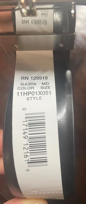 双面 Tommy Hilfiger 男式腰带尺寸 M 34-36 零售 49.50 美元 — 第 1/3 张图片