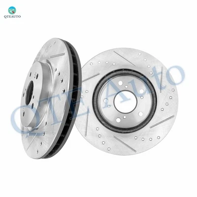 Rotores de disco de freno delanteros ranurados perforados 296 mm para Honda CR-V 2007-2012 2014-2016 Foto 1 de 4