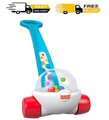 Fisher-Price Bebé y Niño Pequeño Juguete Maíz Popper Azul Push-Along con Ball-Popping Ac Foto 1 de 4