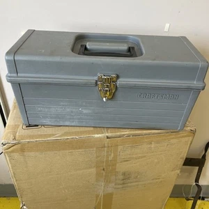 Vintage Sears Craftsman USA Plastic Tool Box 16 3/4” Inch Handbox Nice Shape - Picture 1 of 7