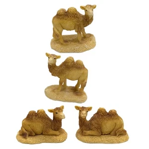4 pezzi piccoli cartoni animati cammello ornamenti statuine cammello mini paesaggi decorazioni - Foto 1 di 12