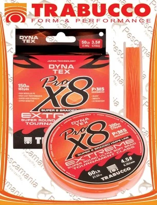 Multifibra Trabucco PRO X8 EXTREME Orange 330 Yards - 300mt trecciato - Immagine 1 di 4