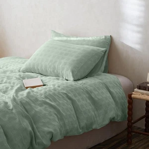 100% Cotton Duvet Cover Set Waffle Weave 3PCS (1 Comforter Cover, 2 Pillow Sh... - Picture 1 of 9