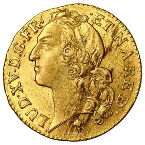 Monnaie France - Louis XV - Louis d'or au Bandeau - 1742 Pau - 1139 exemplaires - Imagen 1 de 2