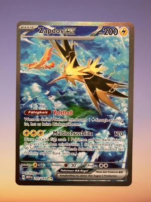 ⚡🦅Pokémon Karte | Zapdos ex SAR | 202/165 Karmesin & Purpur 151 | Deutsch NM - Bild 1 von 4