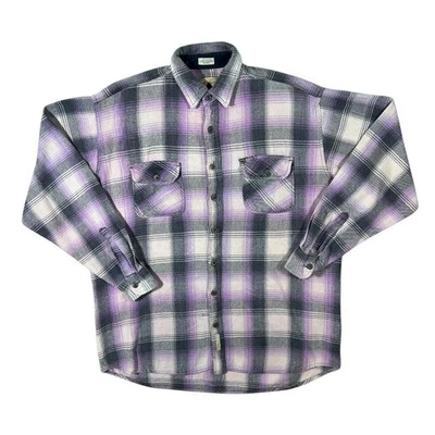 Vintage Schmidt Workwear Multi Plaid Check Long Sleeve Cotton Flannel Shirt XLT - Image 1 of 4