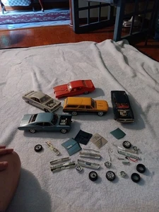 Vtg 8" Cars Parts Lot  Race Car 5 Bodies,Chassis, Motors, Axels, Parts Only - Picture 1 of 23