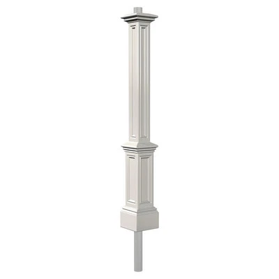 Mayne Signature Traditional Plastic Lamp Post with Mount in White - Image 1 of 4