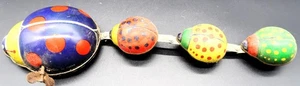Vintage 1960s Ladybug Family Parade Tin Litho Wind Up - Picture 1 of 24