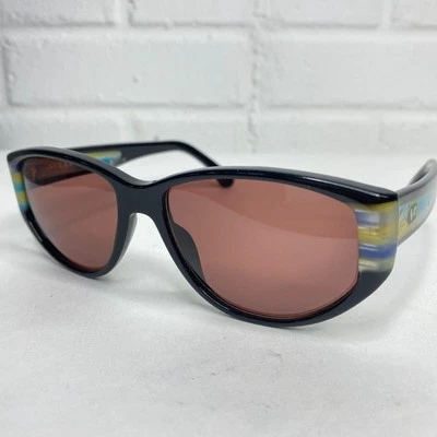 Vintage Vogue Sunglasses KEYKO W 159 Black Pink Geometric Frames w Pink H2134 - Image 1 of 4