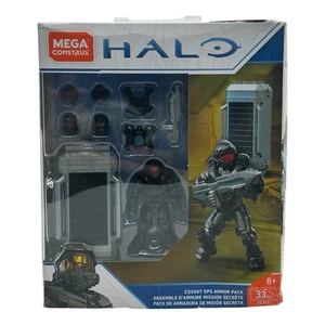 Mega Bloks Construx Halo Covert Ops Armor Pack Black Spartan Stinger GCM31 2018 - Imagen 1 de 6