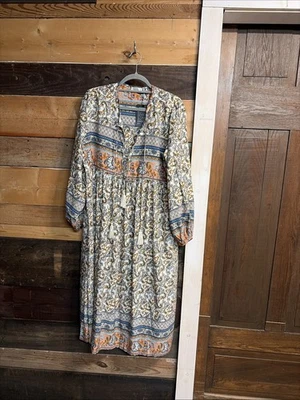 Maxi Vestido Boho Pradera R. Vivimos Mujer Talla XL Cottagecore Hippie Floral Borla Foto 1 de 4