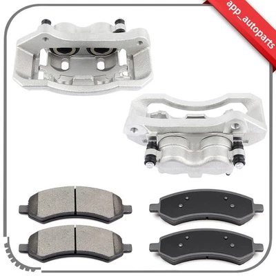 Pinzas de freno delanteras y pastillas de cerámica para Dodge Ram 1500 2006 2007 2008 Foto 1 de 4