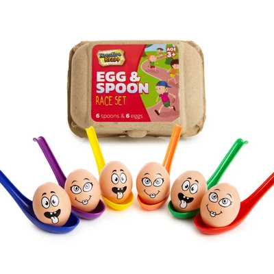 KreativeKraft Outdoor Games For Kids, Egg and Spoon Race Game - Image 1 of 4