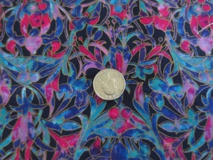 4737. Hoffman International FLORAL Craft, Quilting COTTON FABRIC--36" x 1/2  yd. - Picture 1 of 3
