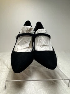 Kate Spade Maren Black Mary Jane Heels Jewel Size 8.5 Suede Leather Pump - Picture 1 of 7