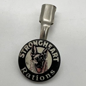 Vintage Strongheart Rations Dog Food Pen Topper Clip Advertising German Shepherd - Picture 1 of 3
