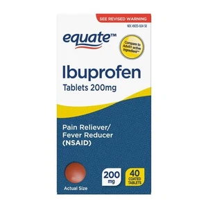 Equate Ibuprofen Pain Reliever and Fever Reducer Tablets, 200 mg, 40 Count - Picture 1 of 4
