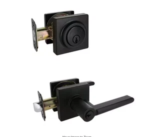 Defiant Tonebridge Matte Black Single Cylinder Combo Pack Square Series LEVERSET - Picture 1 of 4