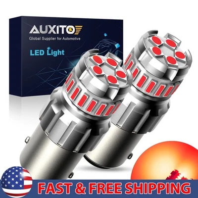 AUXITO 1156 7506 P21W Rojo LED Freno Parada Luz Trasera Bombilla Sin Errores para BMW 2X Foto 1 de 4